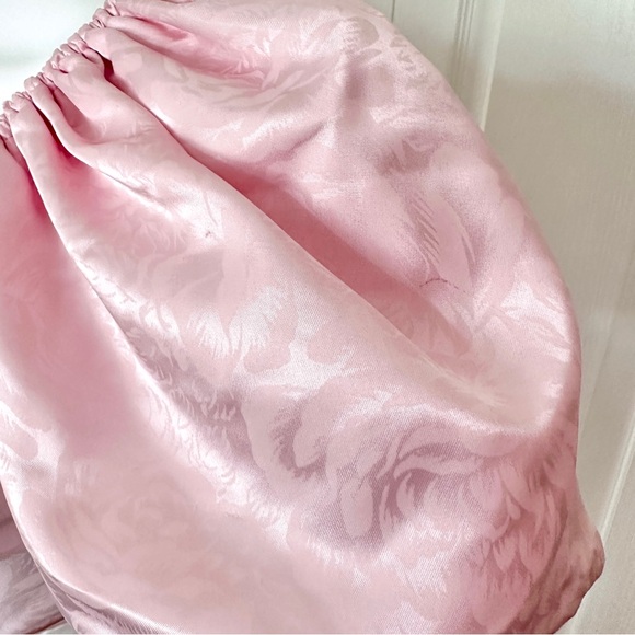 Vintage Pink Princess Puff Sleeve Floral Bridal Dress (S) - Picture 12 of 13